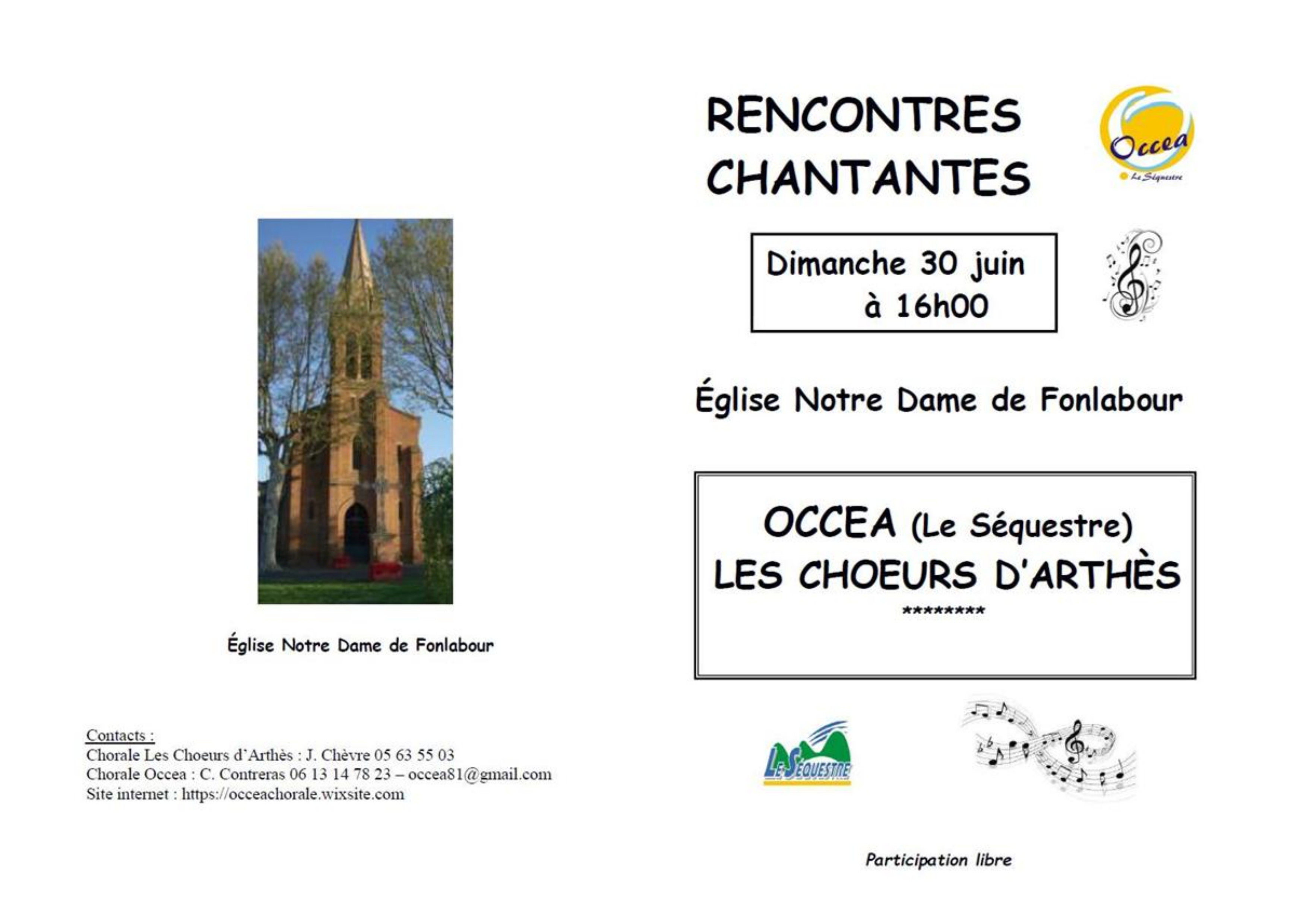 Juin 2024 Rencontres chorales à Fontlabour